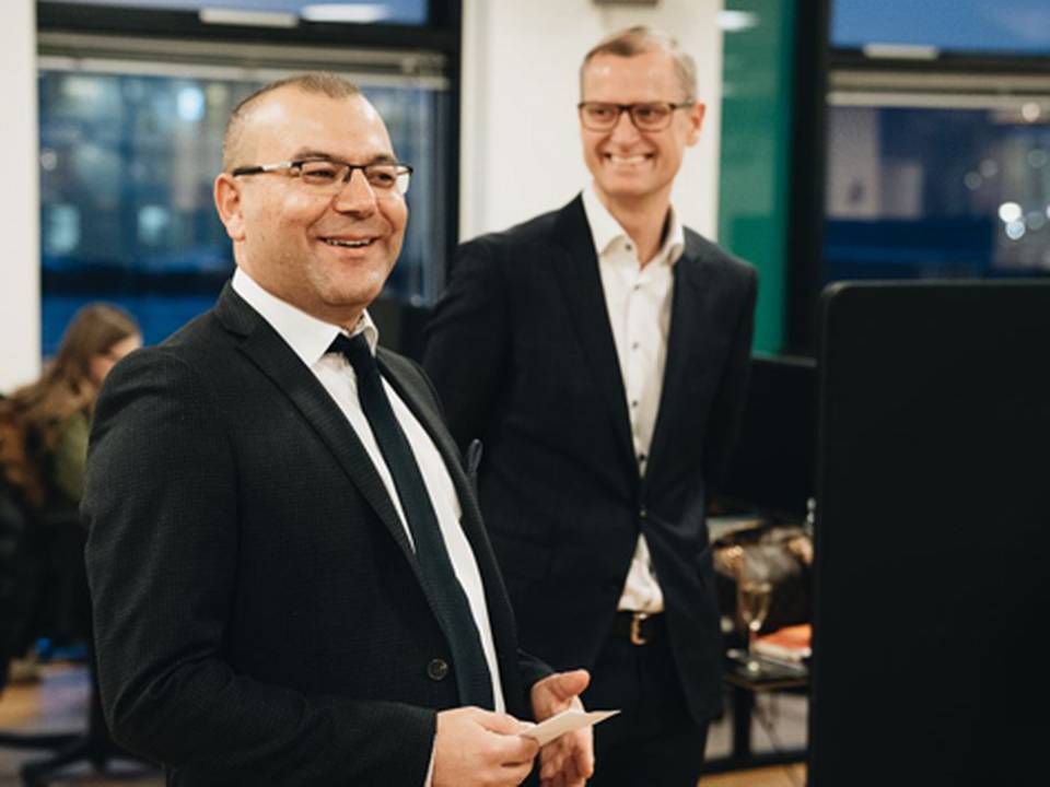 Oktay Ilgöy, markedsdirektør (venstre), sammen med adm. direktør Henrik Koska, begge fra Netsolutions. | Foto: Netsolutions