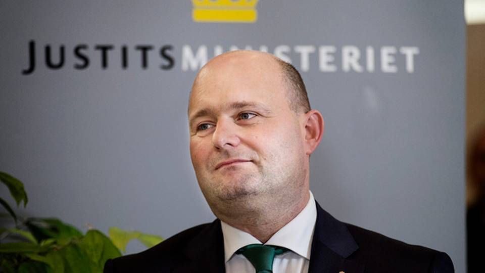 Justitsminister Søren Pape Poulsen (K) glæder sig over strengere straffe til bandemedlemmer. | Foto: Ritzau Scanpix/Liselotte Sabroe