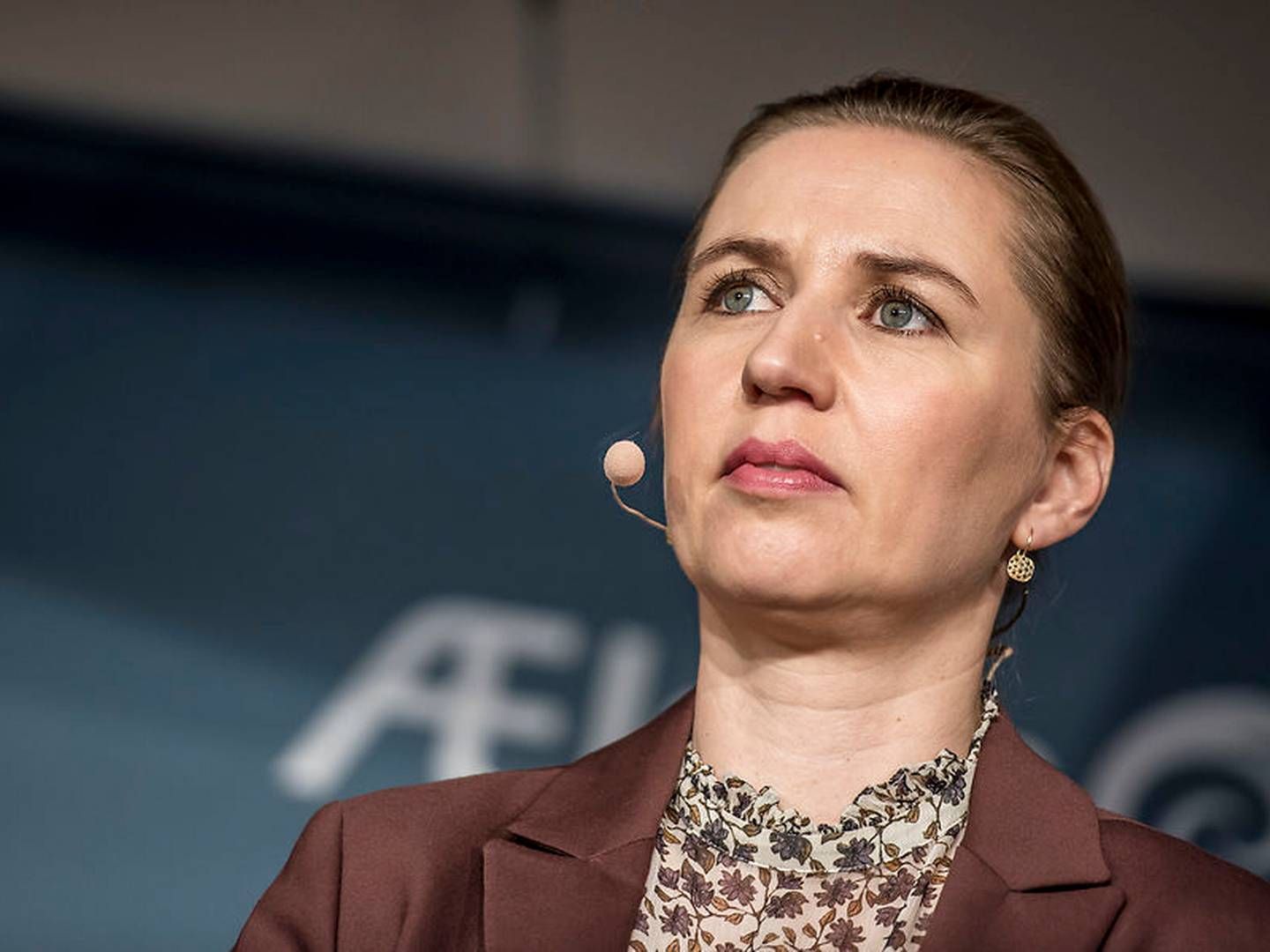 Mette Frederiksen (S) under debat om sundhed, ældrepleje og værdig tilbagetrækning hos Ældre Sagen i København onsdag den 6. februar 2019. | Foto: Mads Claus Rasmussen/Ritzau Scanpix