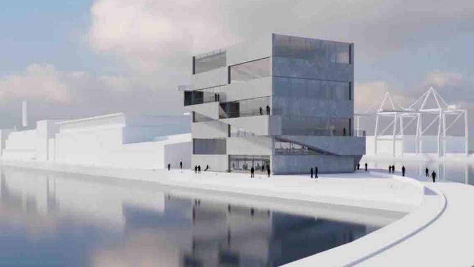 Visualisering BIG's forslag til et hovedkontor til arkitektvirksomheden selv på Sundmolen i København. | Foto: PR