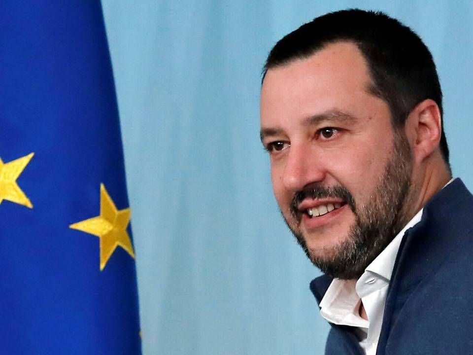 Matteo Salvini, der er leder af det italienske parti Lega Nord, kan glæde sig over, at det ser ud til, flere EU-skeptiske partier kommer i Europa-Parlamentet efter næste valg. | Foto: Ritzau Scanpix/Remo Casili
