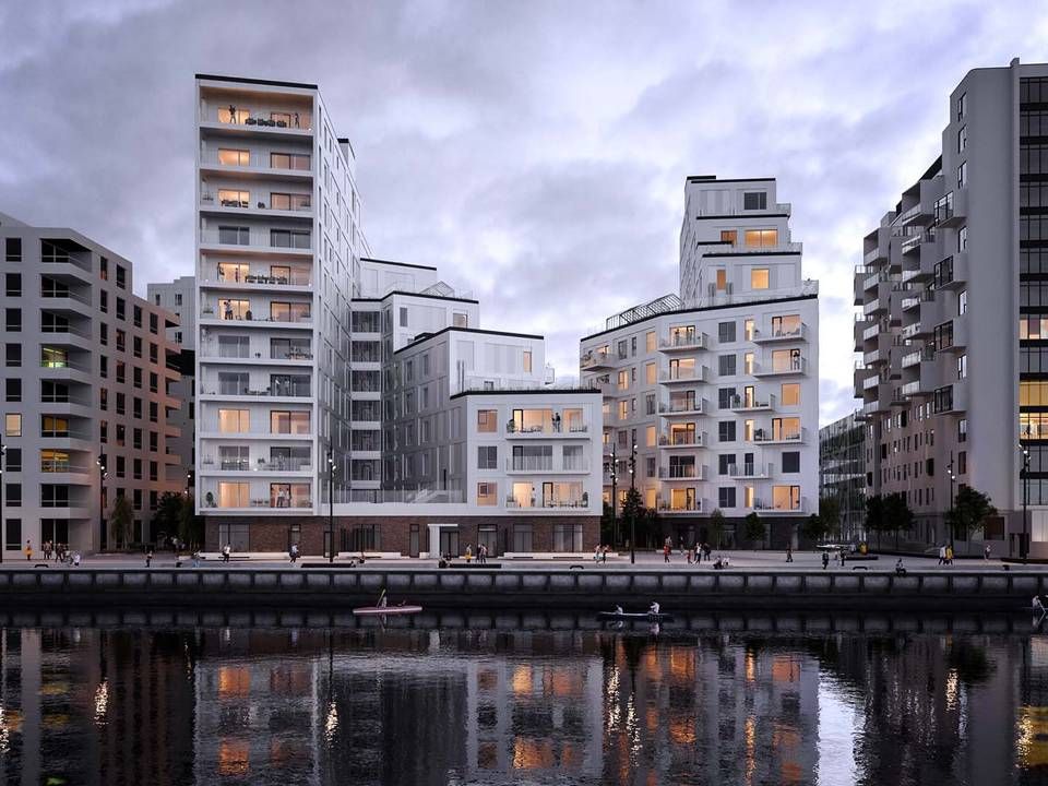 Visualisering af byggeprojektet Østre Havn i Aalborg. | Foto: PR/A. Enggaard