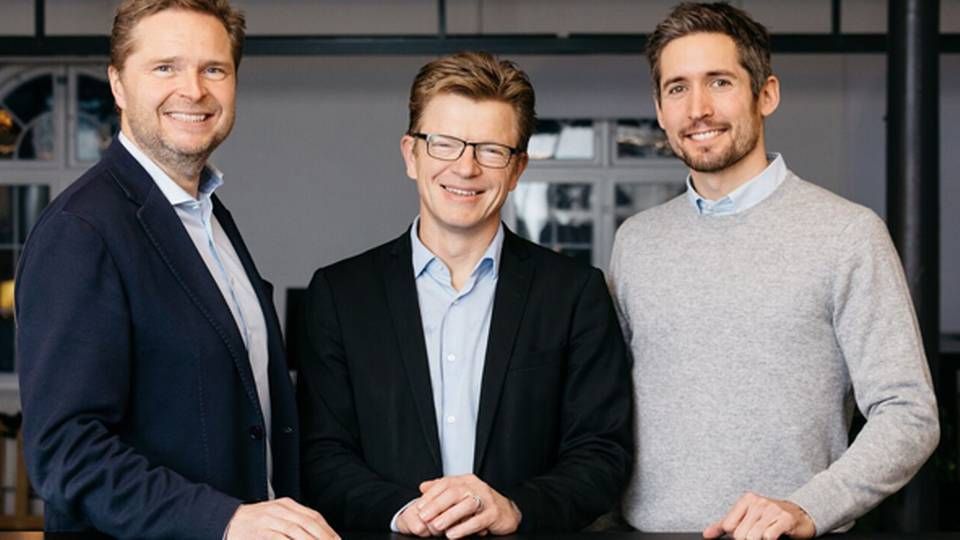 Fra venstre Rune Bech, Carl Brandt og Kristoffer From, adm. direktør. | Foto: PR