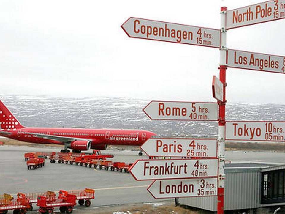 I dag kommer meget af flytrafikken ind i Grønland via lufthavnen i Kangerlussuaq (Søndre Strømfjord). Men nye investeringer vil gøre det muligt at lande store fly i Nuuk og Ilulissat. | Photo: Ritzau Scanpix