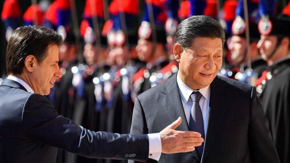 Italiens premierminister, Giuseppe Conte, og Kinas præsident, Xi Jinping. | Foto: /Ritzau Scanpix/AFP/Alberto Pizzoli