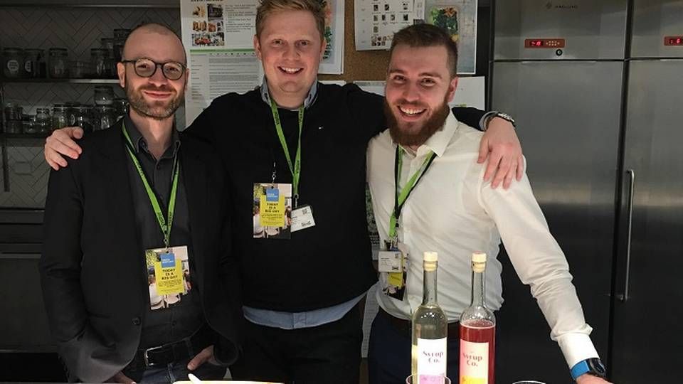 De tre stiftere bag The Syrup Company: Fra venstre: Ferro, Frederik Selvang og Patrik Drobny. | Foto: PR