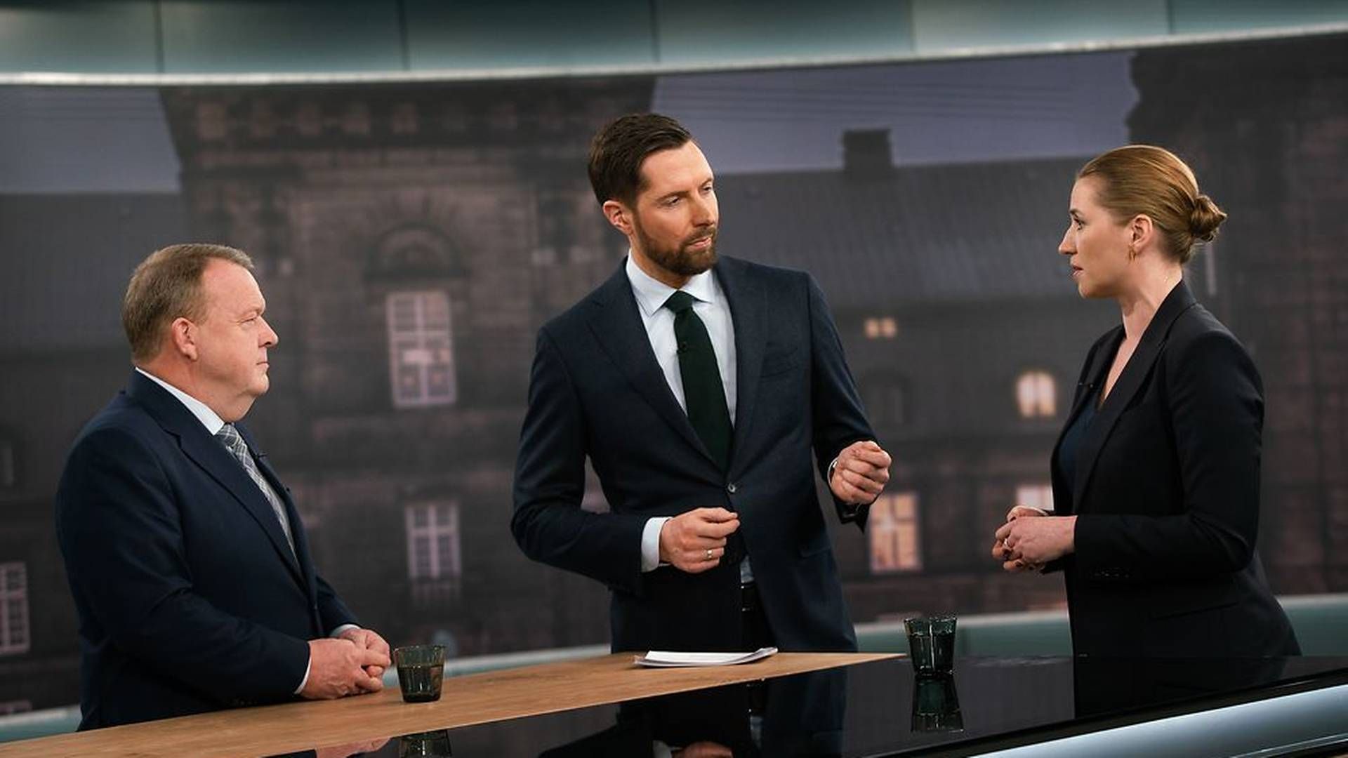 Lars Løkke Rasmussen (tv) og Mette Frederiksen (th) under debat på DR | Foto: Bjarne Bergius Hermansen/DR/Ritzau Scanpix