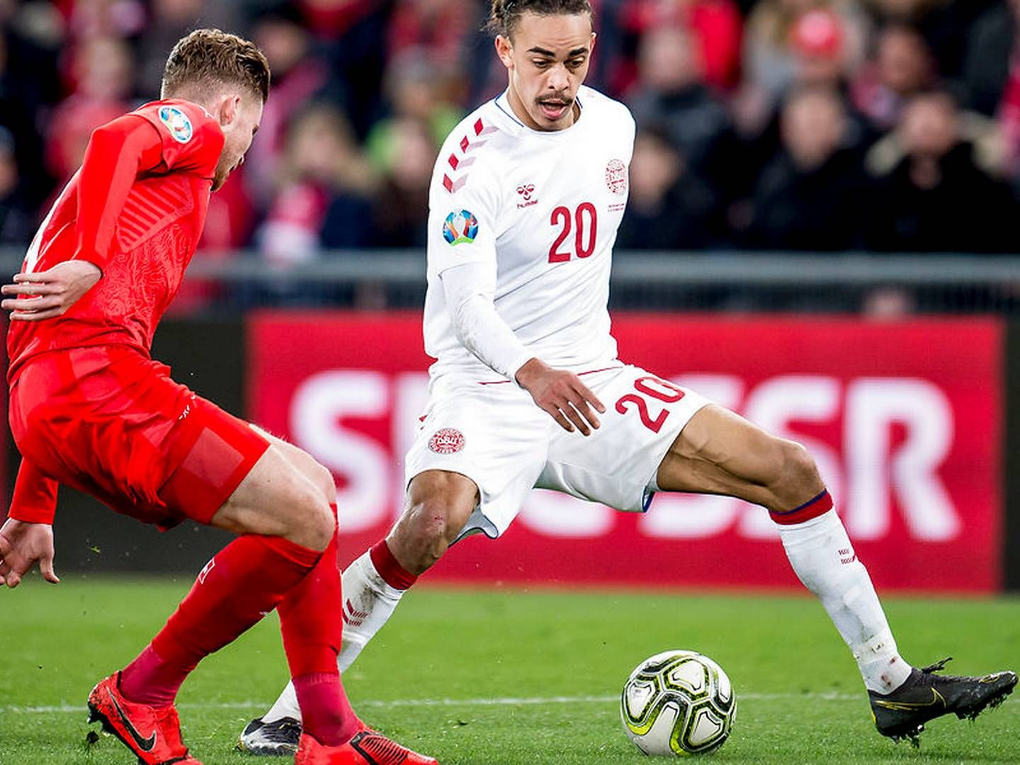 Landskampen mellem Schweiz og Danmark tirsdag endte 3-3, efter Danmark var bagud med 0-3. | Foto: Mads Claus Rasmussen/Ritzau Scanpix