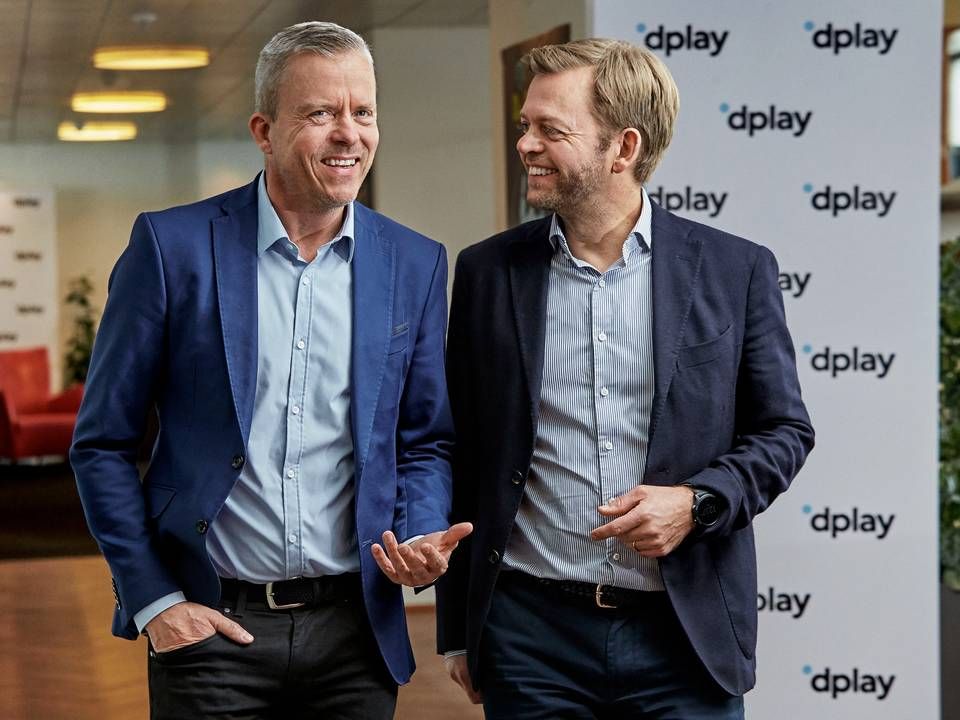 Christian Kemp, adm. direktør for Discovery Networks (tv.), og Ulf Lund, adm. direktør for Boxer. | Foto: Krestine Havemann/Discovery Networks Danmark