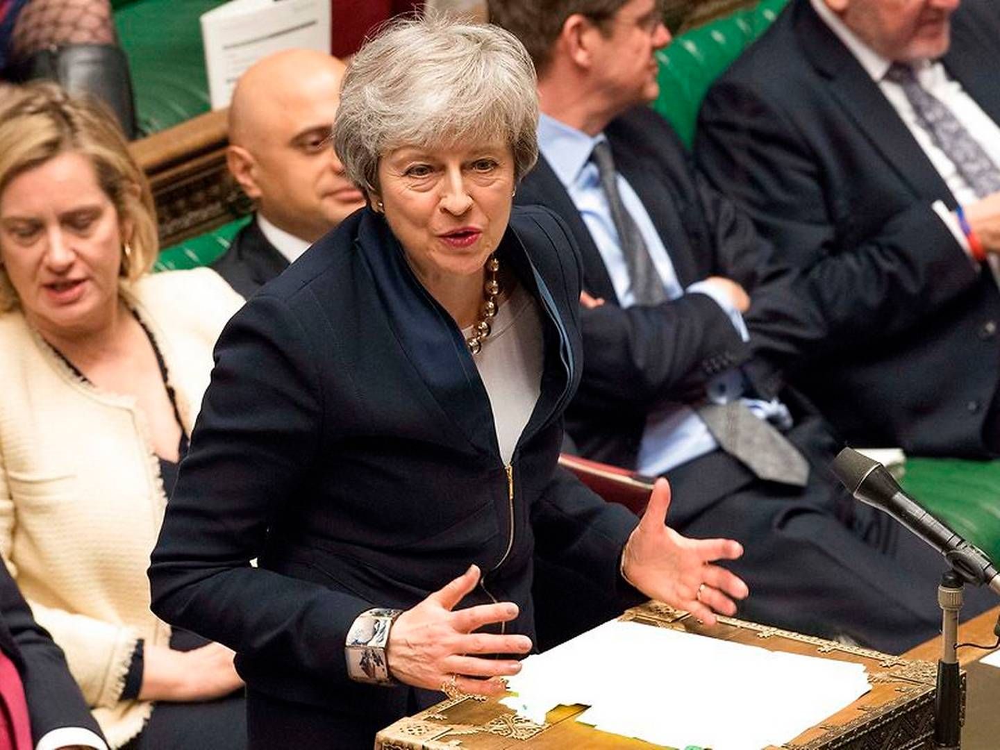 Den britiske premierminister Theresa May kan meget vel snart være fortid i Downing Street 10. | Foto: Ritzau Scanpix / MARK DUFFY / UK PARLIAMENT / AFP
