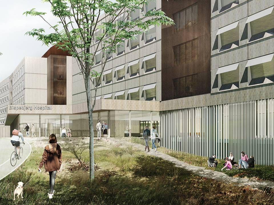 Region Hovedstaden prækvalificerer to hold til Nyt Hospital Bispebjergs akuthus. | Foto: Illustration: KHR Architecture, EYP Health, Arup.