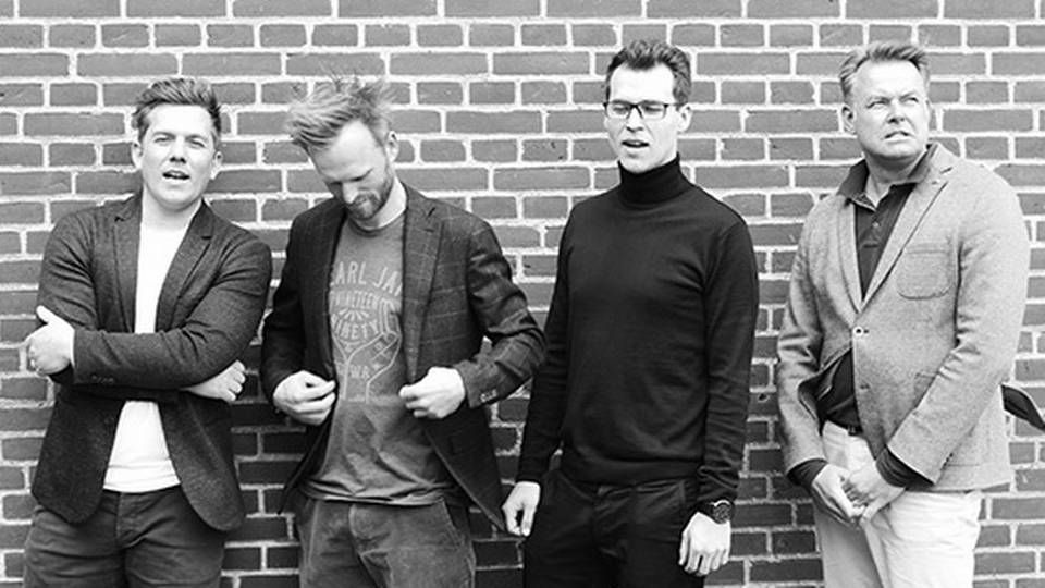 De fire nye partnere i Erik Arkitekter. Fra venstre Andreas Kops, Andreas Gottfred Petersen, Konread Wojcik og Morten Bluhm. | Foto: PR.