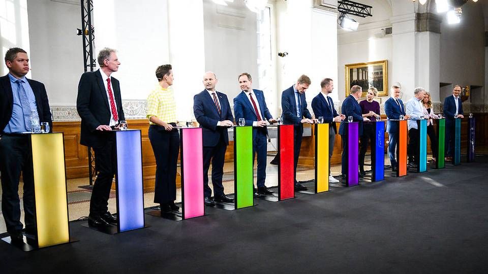 De 13 partiledere mødtes tirsdag først til debat på Christiansborg transmitteret af DR kl. 19. | Foto: Ida Marie Odgaard/Ritzau Scanpix