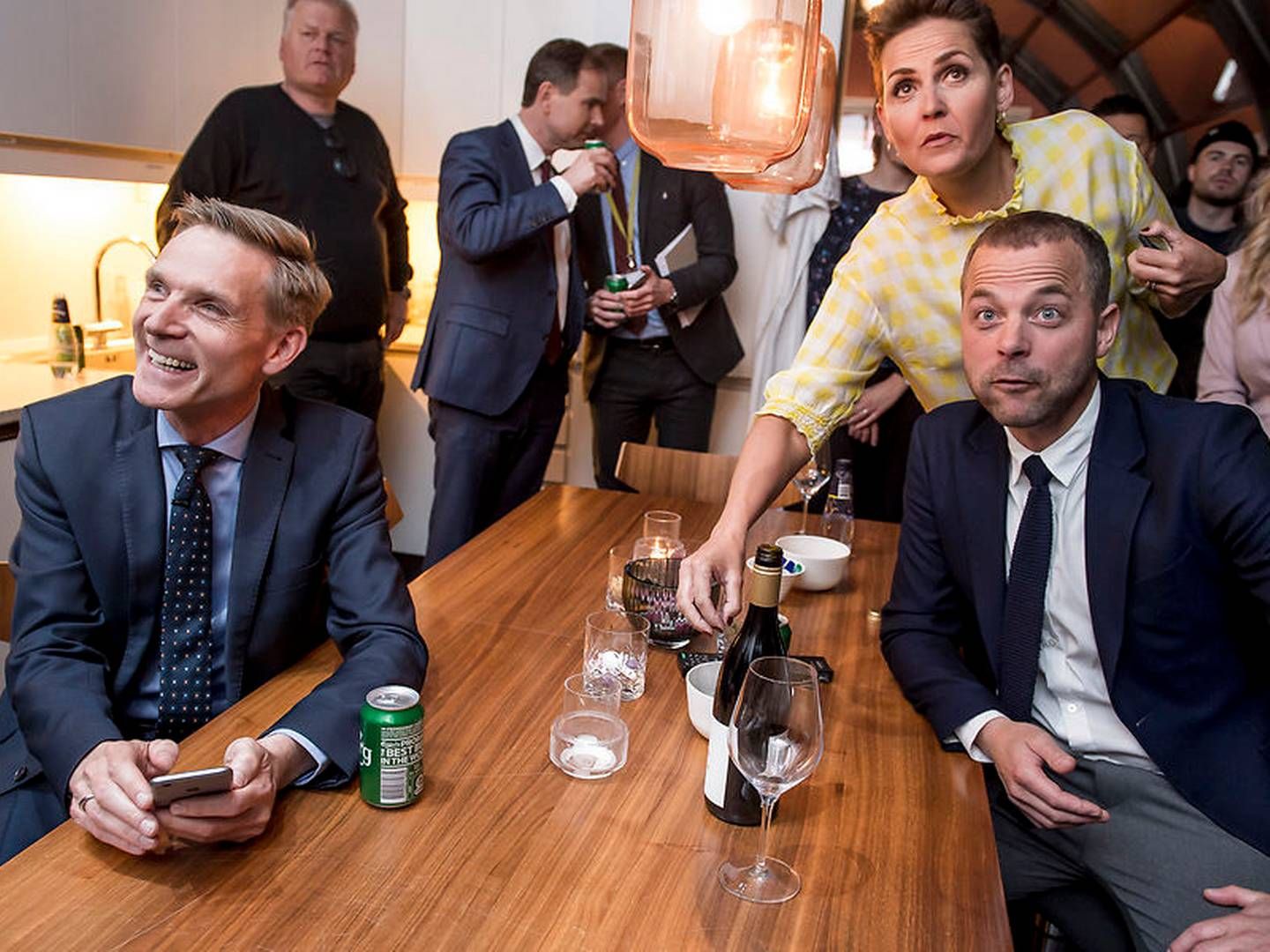 Partiledere samlet hos TV 2 på Hovedbanegården efter partilederdebat tirsdag aften. | Foto: Mads Claus Rasmussen/Ritzau Scanpix