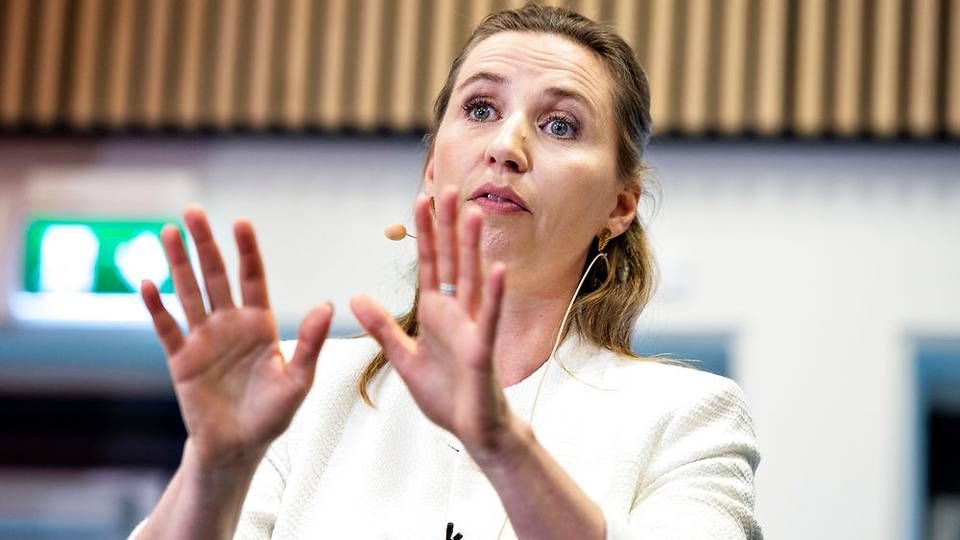 Socialdemokratiets formand Mette Frederiksen starter her sin valgkamp ved et møde med eleverne på Aalborg Katedralskole, fredag den 10. maj 2019. | Foto: Henning Bagger/Ritzau Scanpix