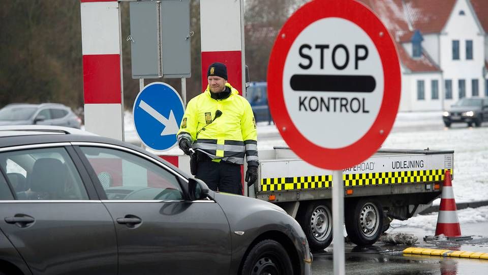 Grænsekontrol i Kruså. | Foto: Claus Fisker/Ritzau Scanpix