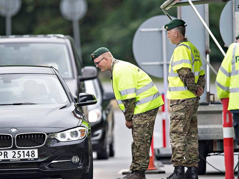 Grænsekontrol i Kruså. | Foto: Claus Fisker/Ritzau Scanpix