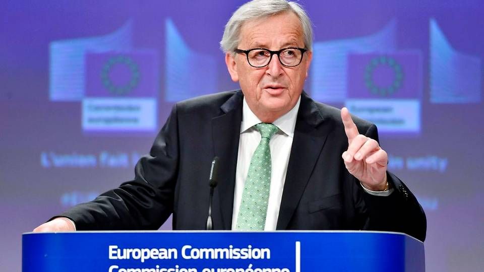 EU-Kommissionens formand, Jean-Claude Juncker forstår godt, hvorfor Danmark vil have permanent grænsekontrol. | Foto: Ritzau Scanpix/Eric Vidal