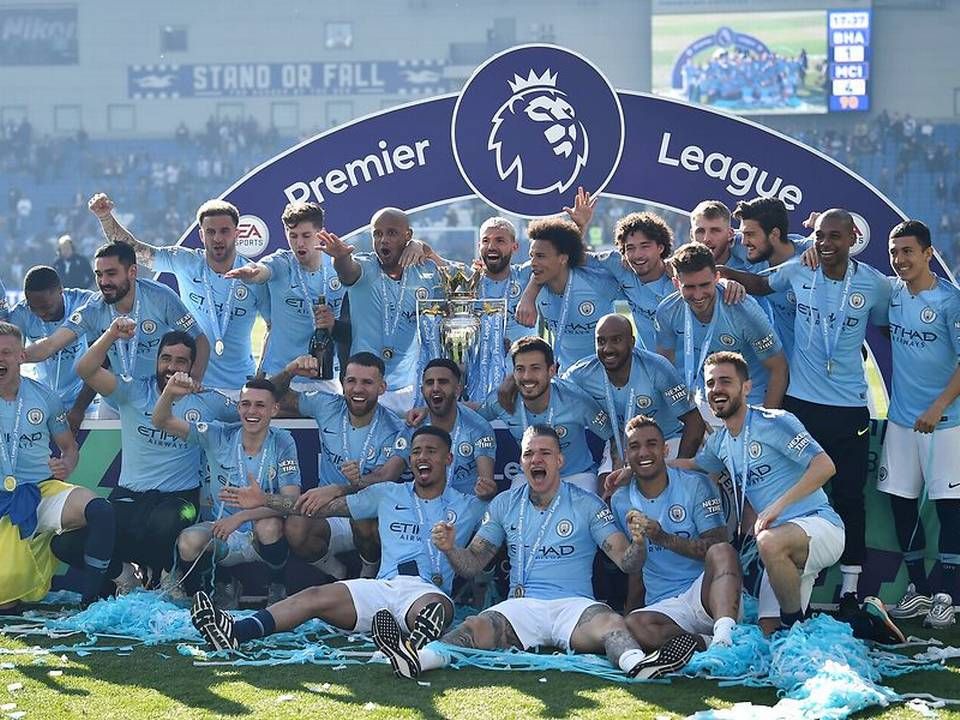 Manchester City vandt tidligere på måneden det engelske mesterskab efter sejr over Brighton i sidste spillerunde. | Foto: Glyn Kirk/AFP/Ritzau Scanpix