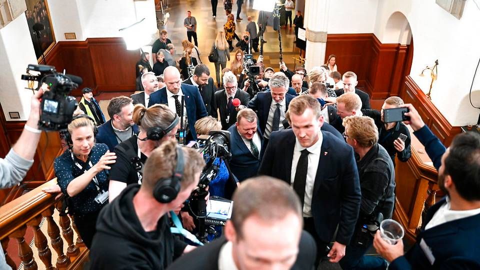 Lars Løkke Rasmussen ankommer til Christiansborg i København under Europa-Parlamentsvalget 2019, søndag den 26. maj 2019. | Foto: Philip Davali/Ritzau Scanpix