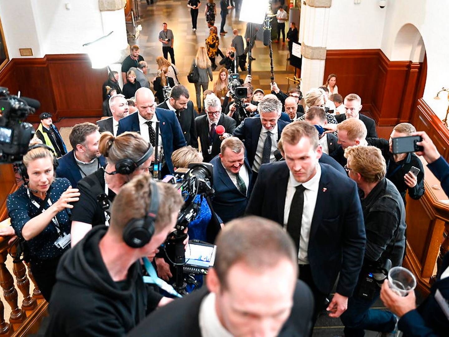 Lars Løkke Rasmussen ankommer til Christiansborg i København under Europa-Parlamentsvalget 2019, søndag den 26. maj 2019. | Foto: Philip Davali/Ritzau Scanpix