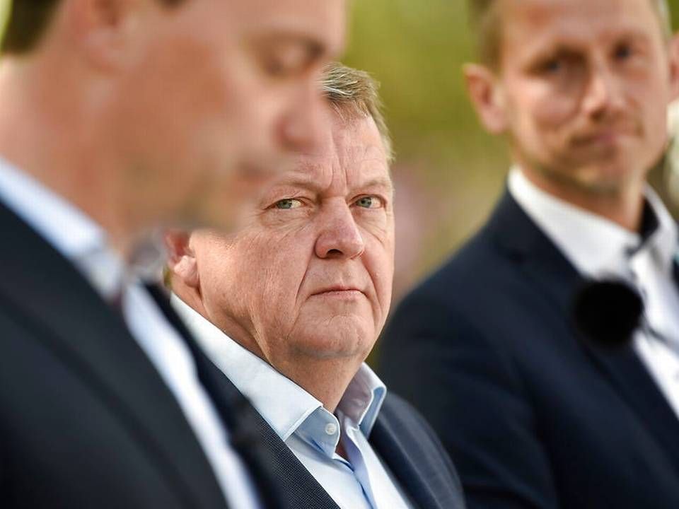 Statsminister Lars Løkke Rasmussen, finansminister Kristian Jensen og uddannelses- og forskningsminister Tommy Ahlers præsenterede onsdag Venstres erhvervsudspil med 17 initiativer. | Foto: Liselotte Sabroe/Ritzau Scanpix