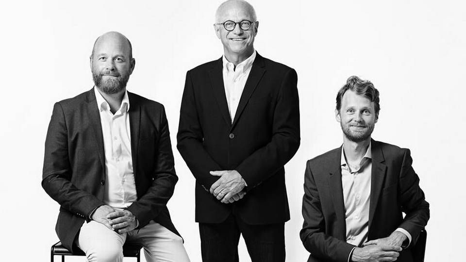 Fra venstre: Thomas Hjortlund Svendsen, Jens Ole Bahr og Anders Christian Bregnballe. | Foto: PR.