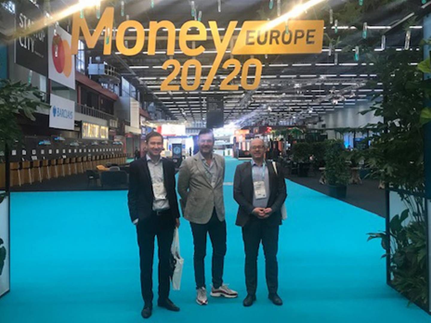 Cardlays hold til Money 20/20, fra venstre Tobias Hansen, Jørgen Juul og Vladimir Pajkovski | Foto: PR/Cardlay
