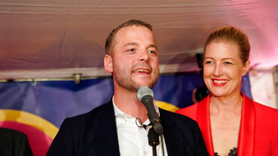 Morten Østergaard, politiks leder i Radikale Venstre, holdt tale i Christiansborgs Indre Slotgård | Foto: Keld Navntoft / Ritzau Scanpix