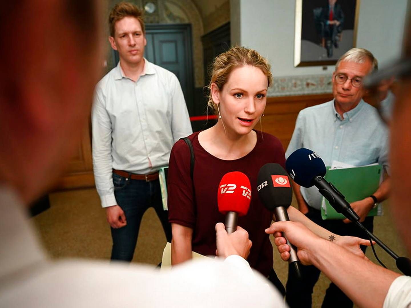 Pernille Skipper, Enhedslisten ankommer til forhandlinger med Socialdemokratiet på Christiansborg onsdag den 12. juni 2019. | Foto: Philip Davali/Ritzau Scanpix