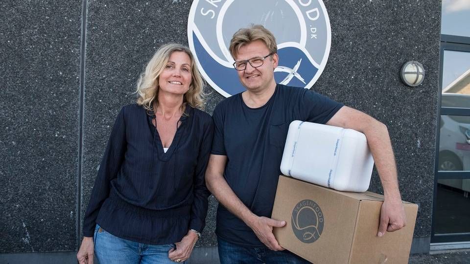 Ægteparret Betina Kühn og Peter Bagge-Nielsen, der stiftede Skagenfood i 2001, ejer i dag 10 pct. af virksomheden. | Foto: PR