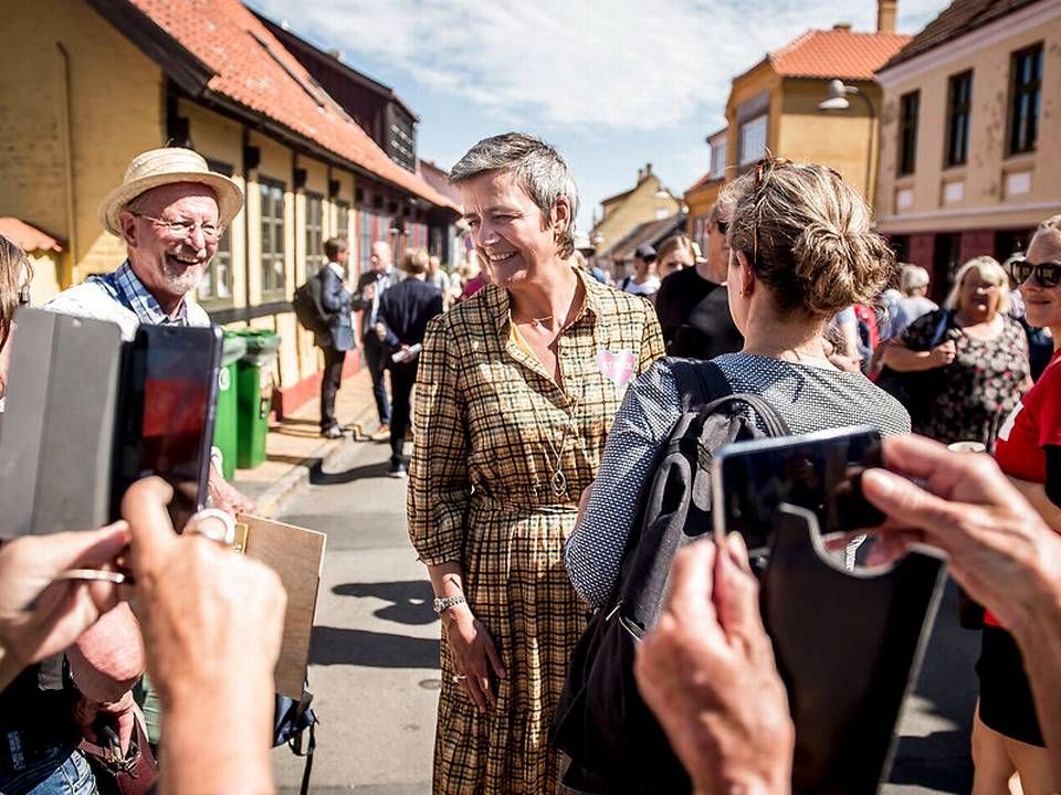Margrethe Vestager, konkurencekommissær i EU og tidligere formand for Radikale Venstre, gæstede torsdag Folkemødet på Bornholm. | Foto: Mads Claus Rasmussen / Ritzau Scanpix