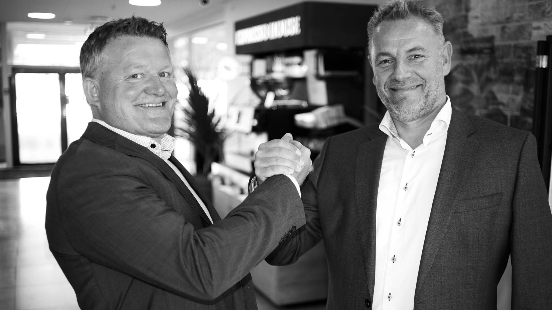 Adm. direktør for Conecto Jesper Dahl Hede og adm. direktør for Wingmen Solutions Kåre Christensen. | Foto: PR