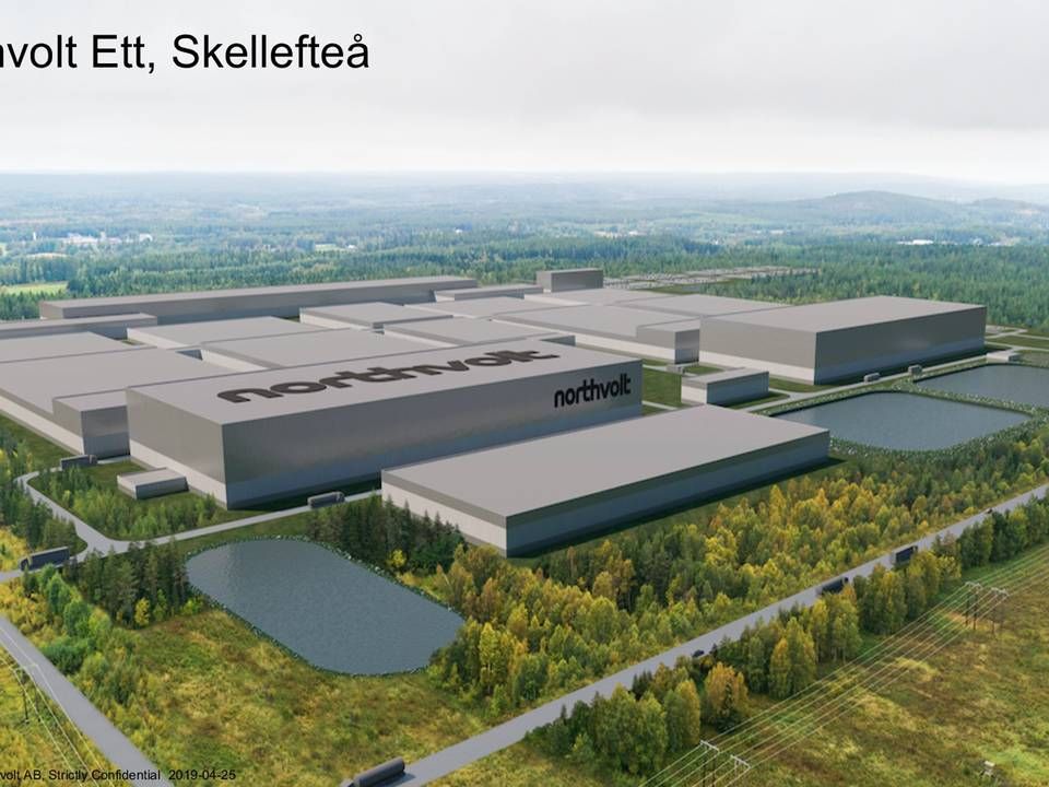 A computerized vision of Northvolt's future car battery factory in Skellefteå. | Photo: Northvolt