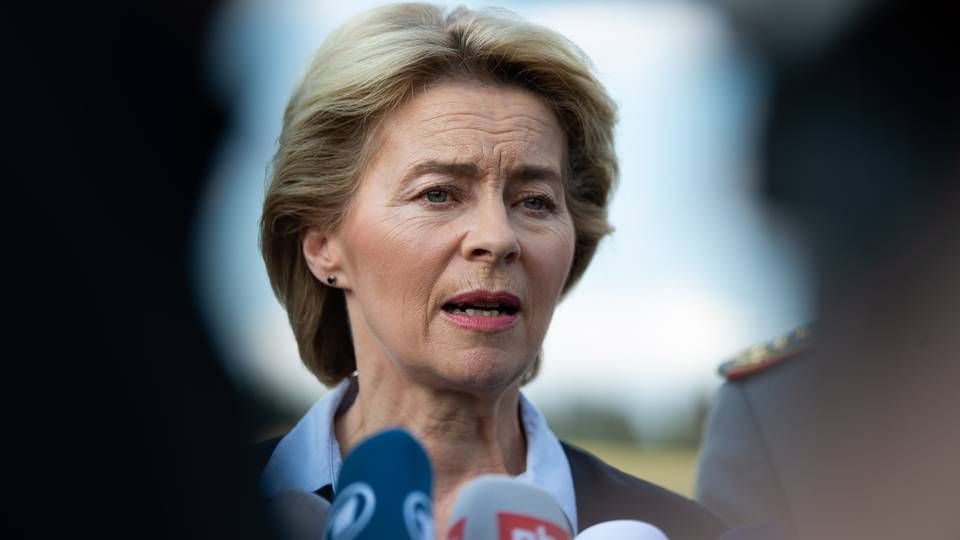 Den tyske forsvarsminister, Ursula von der Leyen | Foto: SWEN PFORTNER/AFP / dpa/ Ritzau Scanpix