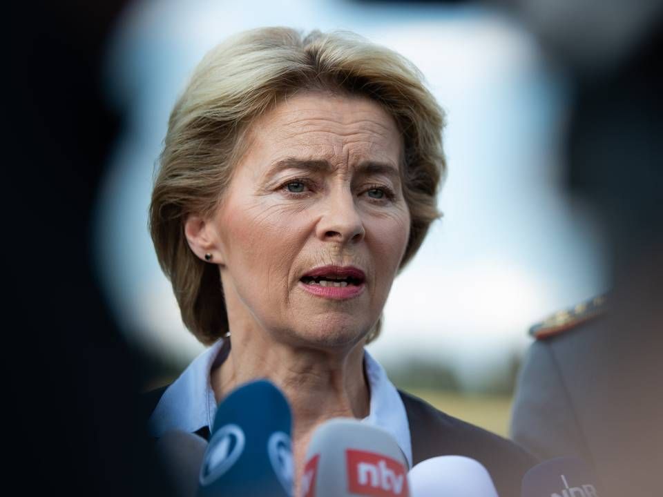 Den tyske forsvarsminister, Ursula von der Leyen | Foto: SWEN PFORTNER/AFP / dpa/ Ritzau Scanpix