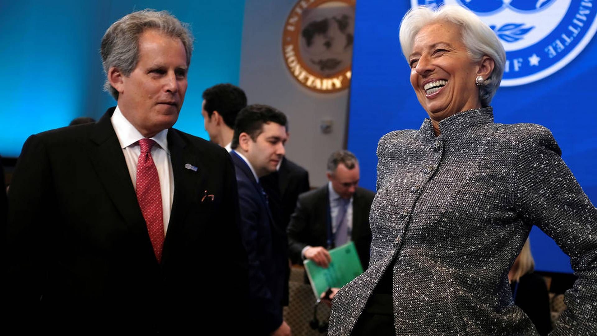 David Lipton (tv) overtager midlertidigt posten som chef for IMF efter Christine Lagarde (th). | Foto: James Lawler Duggan / Reuters / Ritzau Scanpix