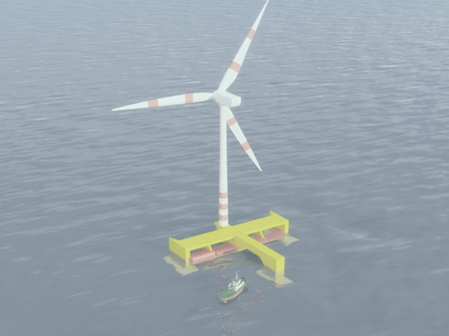 Danske Floating Power Plant vil bruge sin egen flydevindteknologi til udvinding af olie og gas. | Foto: Floating Power Plant