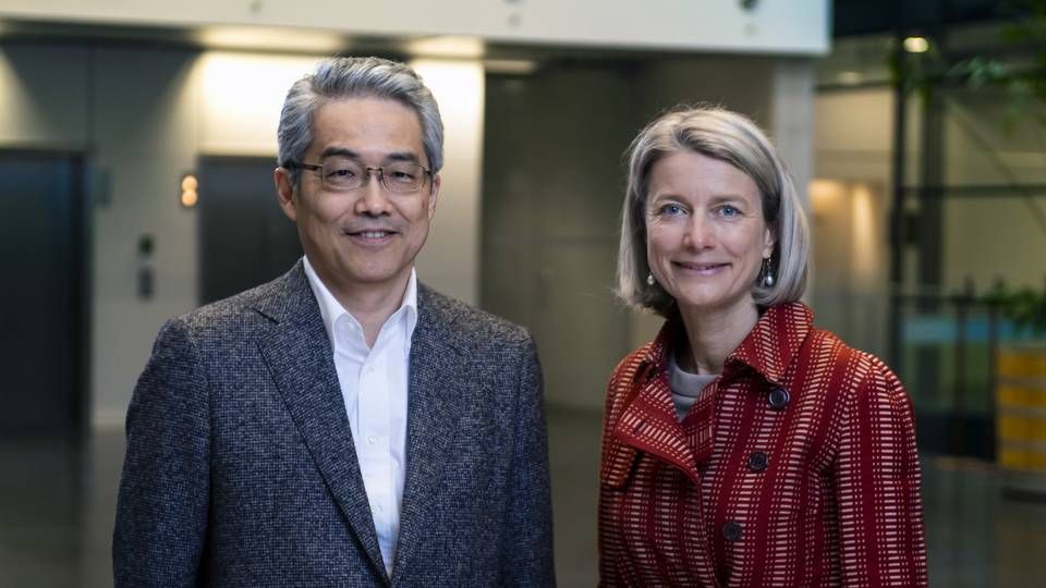 Bestyrelsesformand i KMDMasakazu Yamashina og adm. direktør Eva Berneke. | Foto: KMD/PR