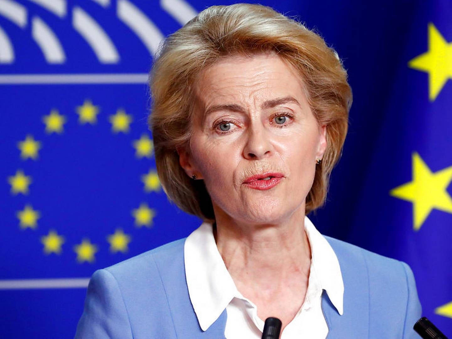 Ursula von der Leyens fremtid som ny formand for EU-Kommissionen er i fare for at blive stemt ned i Europaparlamentet. | Foto: Francois Lenoir / Reuters / Ritzau Scanpix