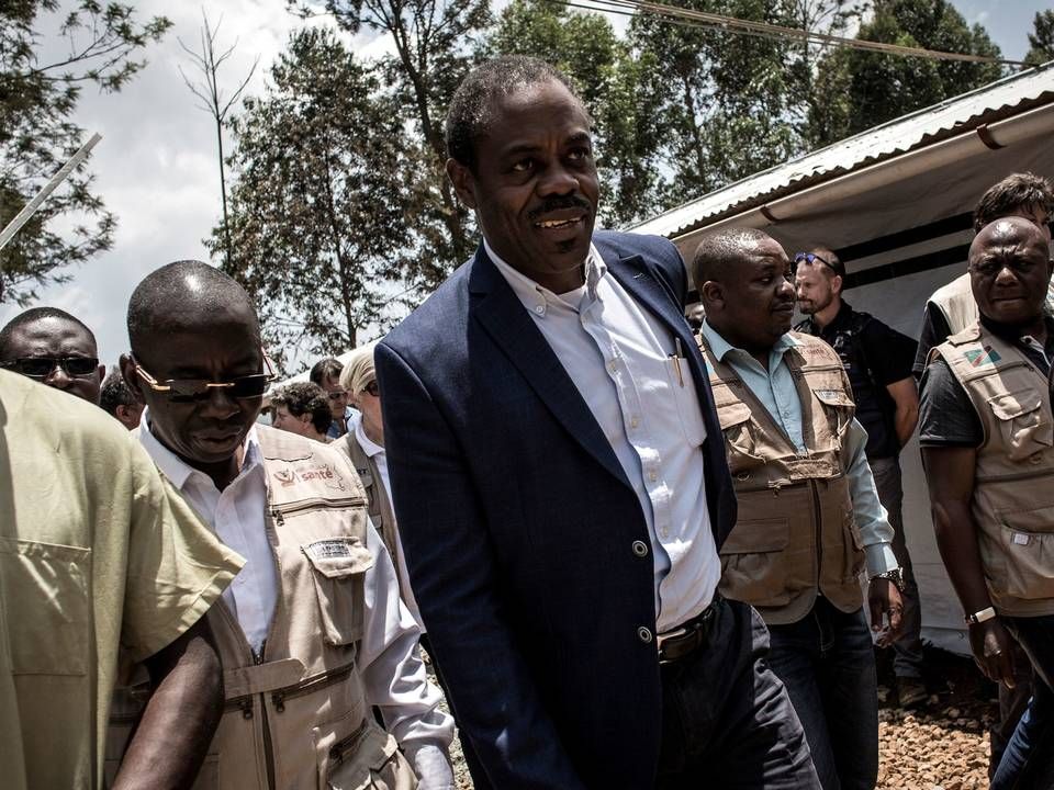 DRCongos sundhedsminster Oly Ilunga er trådt ud af regeringen i protest, efter han fik frataget ansvaret for bekæmpelsen af ebola-udbruddet i landet. | Foto: JOHN WESSELS/AFP / AFP