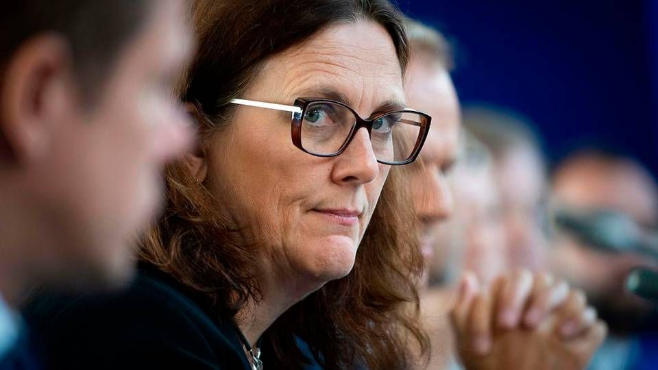Cecilie Malmström, EU-handelskommissær, håber på at forhandle sig frem til en løsning. | Foto: Sebastien St-Jean / AFP / Ritzau Scanpix