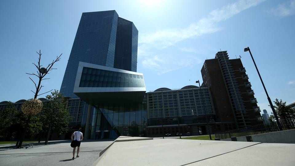 Den Europæiske Centralbank, der torsdag lod de ledende rentesatser uændrede. | Foto: Ralph Orlowski / Reuters / Ritzau Scanpix