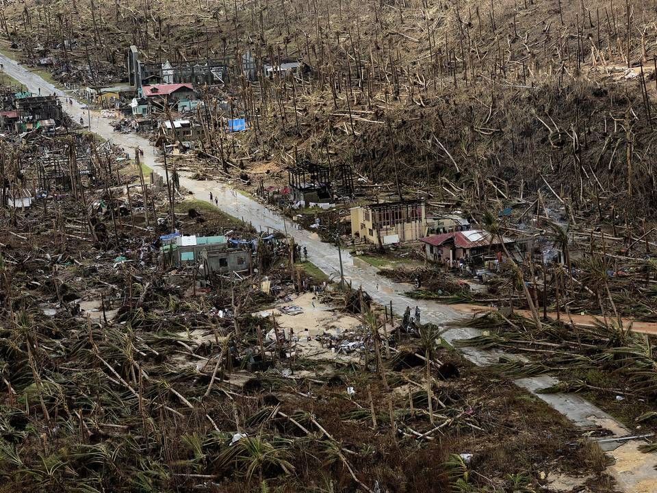 Tyfonen Haiyan kostede 6000 mennesker livet tilbage i 2013 , og der var derudover store oversvømmelser og materielle ødelæggelser. | Foto: Peter Hove Olesen/Ritzau Scanpix/Politiken