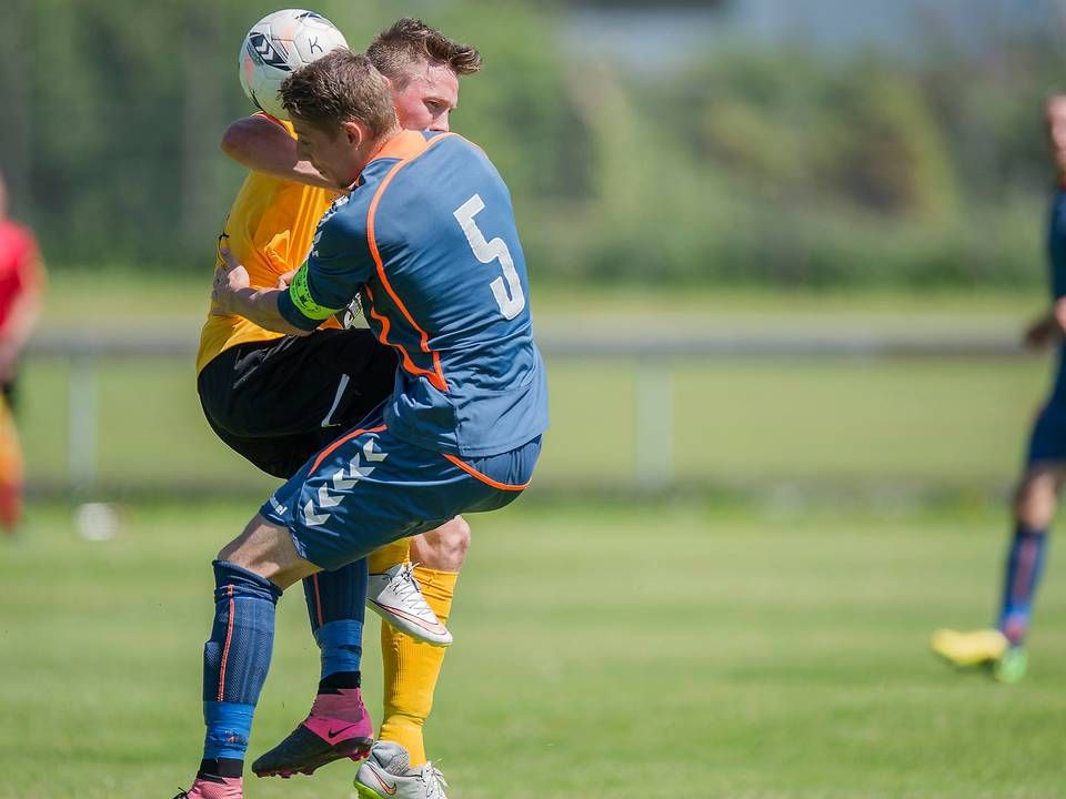 Sport Live vil bl.a. vise kampe fra 2. division i fodbold – her en kamp mellem Brabrand og Marienlyst i 2016. | Foto: Kenneth Lysbjerg Koustrup/Jyllands-Posten/Ritzau Scanpix