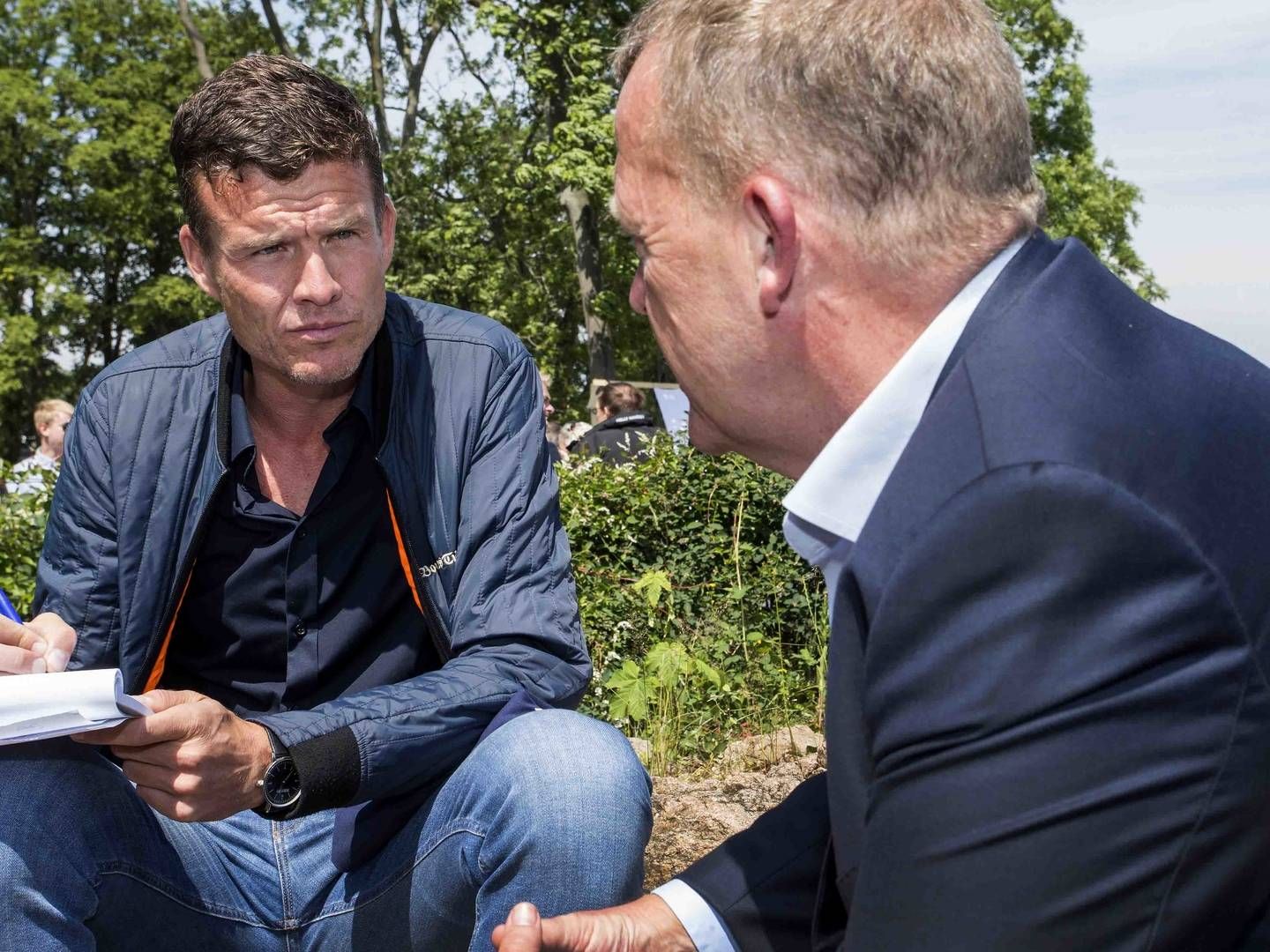 Søren Christensen, der her interviewer Venstres formand Lars Løkke Rasmussen, bliver ny ansv. chefredaktør i Nordjyske Medier | Foto: Berit Hvassum