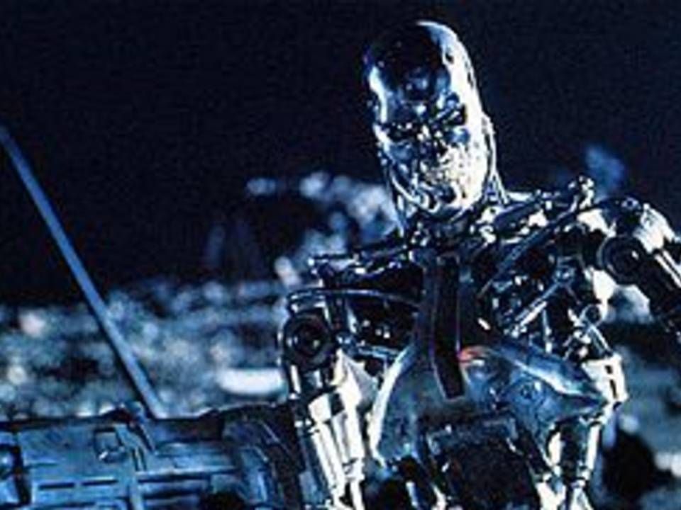 Terminator er en af de mere kendte robotter i filmhistorien, kendt fra filmen af samme navn fra 1984. Skræmmebillederne om robotter har dog indtil videre vist sig ikke helt at holde stik. Hos SEB har chatrobotten Aida lettet byrden i it-afdelingen og givet de ansatte mere tid. | Foto: Terminator/PR