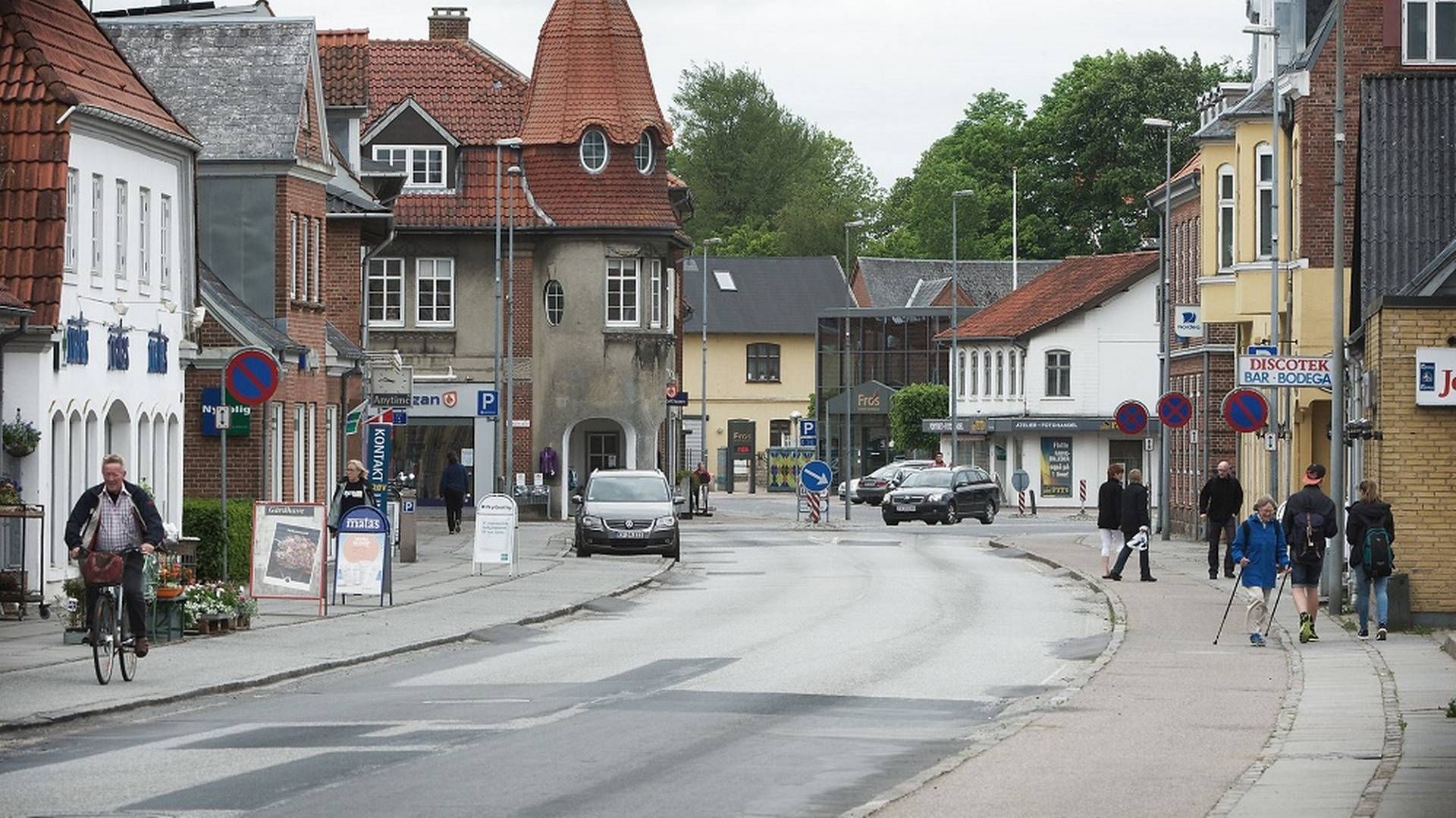 Vestergade i Rødding, hvor de nye boliger skal bygges. | Foto: Sonny Munk Carlsen / Ritzau Scanpix