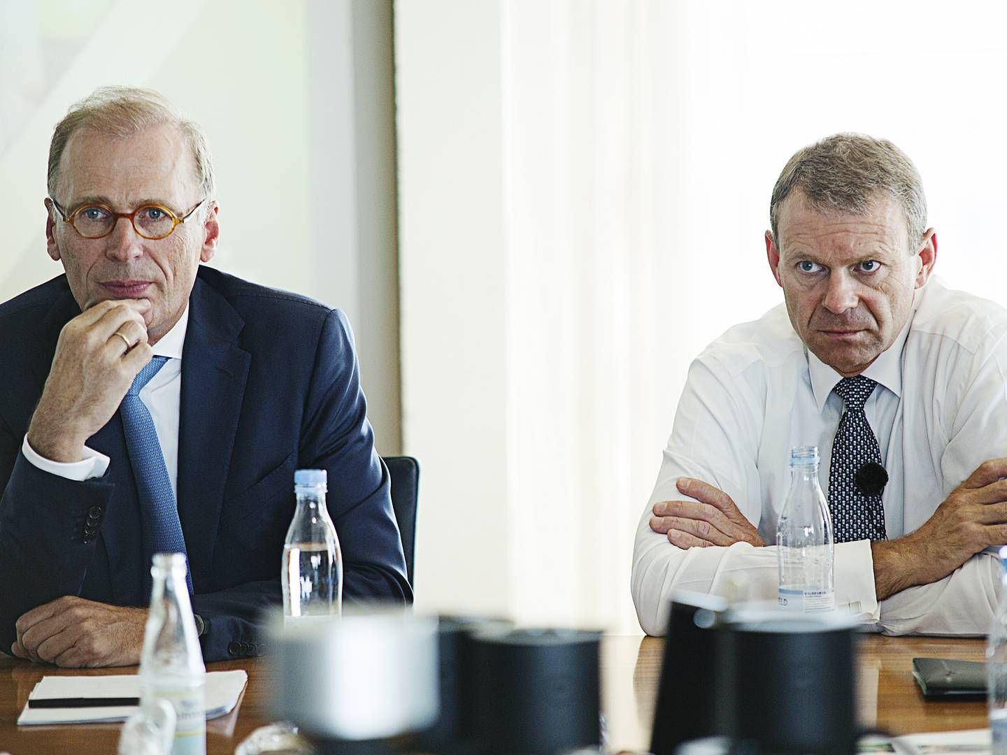 Pressebriefing hos Carlsberg ved CEO Cees 't Hart og CFO Jørn P. Jensen. | Foto: Carsten Bundgaard / ERH / Ritzau Scanpix