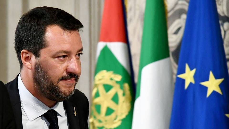 Den højreorienterede Matteo Salvini ventes at ville sejre ved et nyvalg. | Foto: VINCENZO PINTO/AFP / AFP